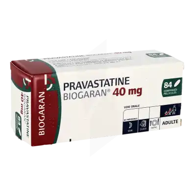 Pravastatine Biogaran 40 Mg, Comprimé Pelliculé à TOULON