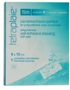 Tetraplaie Film Pansement Adhésif Stérile Film Pu 9x10cm B/5