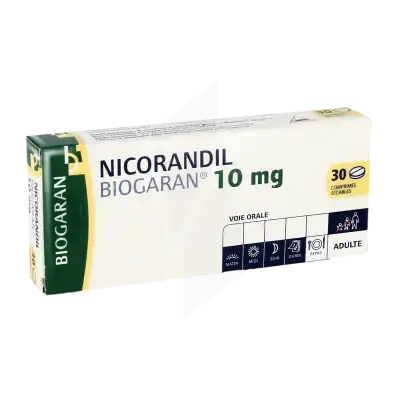 Nicorandil Biogaran 10 Mg, Comprimé Sécable à CHASSE SUR RHÔNE