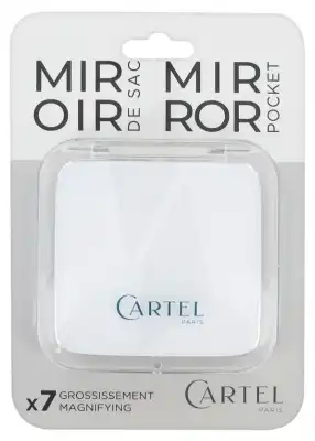 Miroir De Sac Carre Blanc - 8.5 Cm - X7