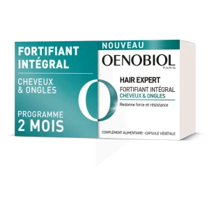 Oenobiol Hair Expert Caps Fortifiant Intégral Cheveux Ongles 2pots/60