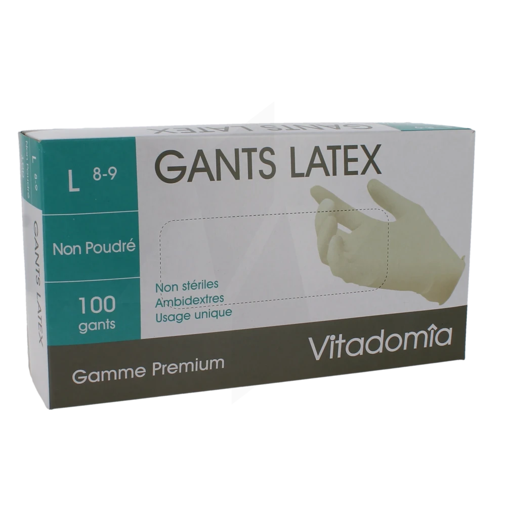 Vitadomia Gant Latex Sans Poudre Premium Tl 8/9 B/100