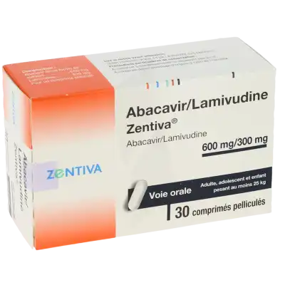 Abacavir/lamivudine Zentiva 600 Mg/300 Mg, Comprimé Pelliculé à Bordeaux