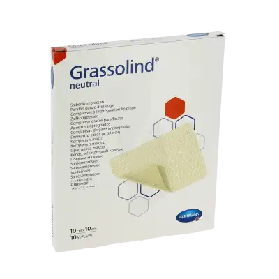 Grassolind® Pansement Gras 10 X 10 Cm - Boîte De 10 à Bordeaux