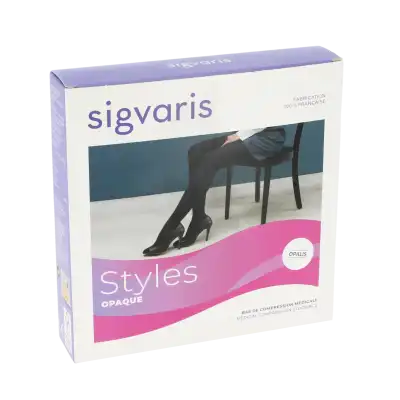 Sigvaris Styles Opaque Collant  Femme Classe 2 Noir Medium Normal à Saint-Sébastien-sur-Loire