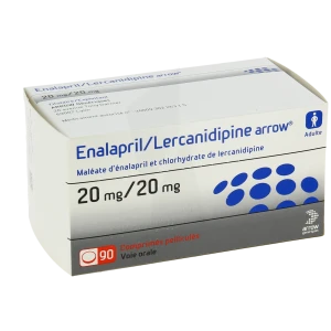 Enalapril/lercanidipine Arrow 20 Mg/20 Mg, Comprimé Pelliculé