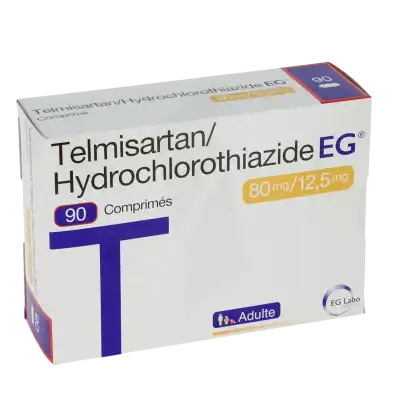 Telmisartan/hydrochlorothiazide Eg 80 Mg/12,5 Mg, Comprimé à NOROY-LE-BOURG