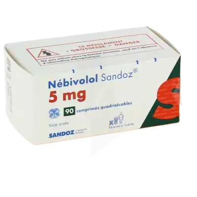 Nebivolol Sandoz 5 Mg, Comprimé Quadrisécable à Chelles