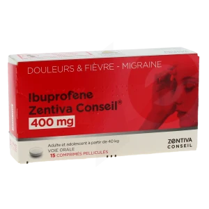 Ibuprofene Zentiva Conseil 400 Mg, Comprimé Pelliculé