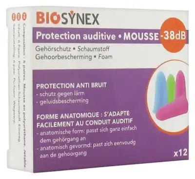 Biosynex Protection Auditive Mousse B/12 à SAINT-MEDARD-EN-JALLES