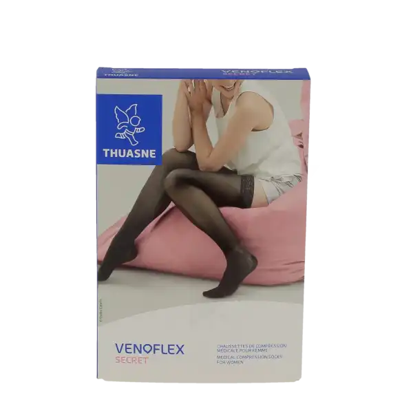 Thuasne Venoflex Secret 2 Chaussette Femme Beige Doré T5n-