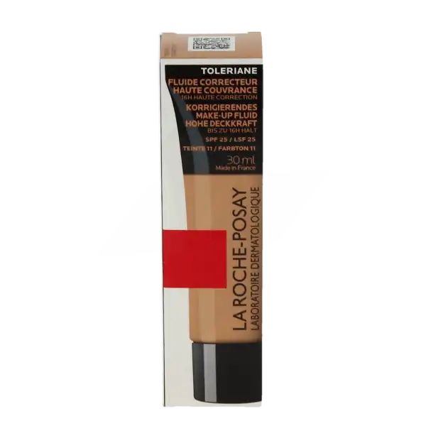 La Roche Posay Toleriane Make-up Fluide Correcteur Haute Couvrance 16h Haute Correction Spf25 Teinte N°11 Tube/30ml