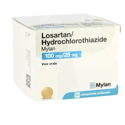 LOSARTAN/HYDROCHLOROTHIAZIDE VIATRIS 100 mg/25 mg, comprimé pelliculé