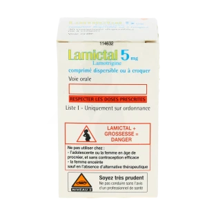 Lamictal 5 Mg, Comprimé Dispersible Ou à Croquer