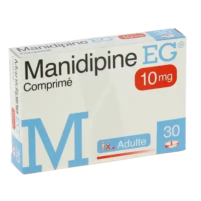 Manidipine Eg 10 Mg, Comprimé à Auterive
