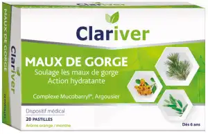 Clariver Pastilles Maux De Gorge B/20 à Chalon-sur-Saône