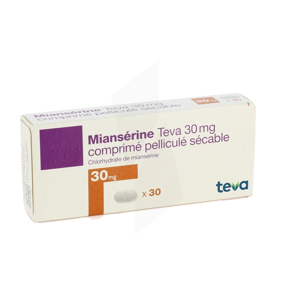 Mianserine Teva 30 Mg, Comprimé Pelliculé Sécable