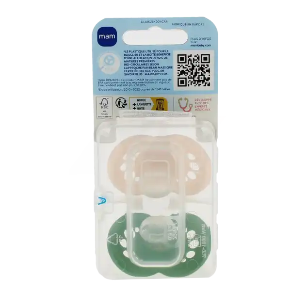 Mam Original Sucette Nuit Silicone 6mois+ B/2
