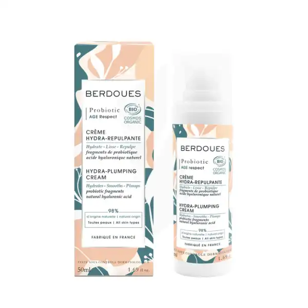 Berdoues Probiotic Crème Hydra-repulpante Bio Fl Pompe/50ml