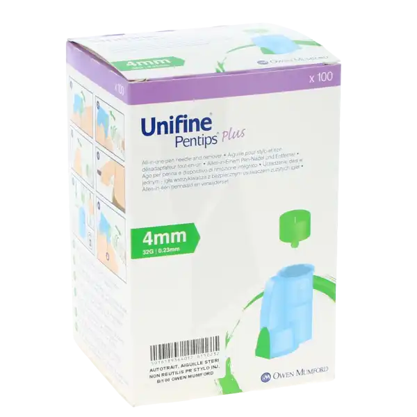 Unifine Plus Aiguille Avec Désadaptateur Pour Stylo 4mm B/100