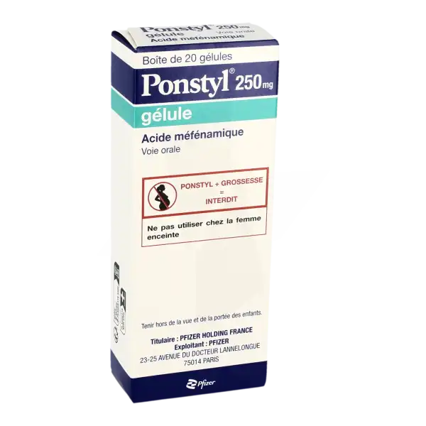 Ponstyl 250 Mg, Gélule