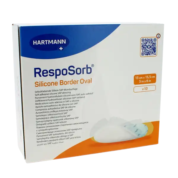 Resposorb Silicone Border Oval Pans Absorption Importante 13x15,5cm B/10