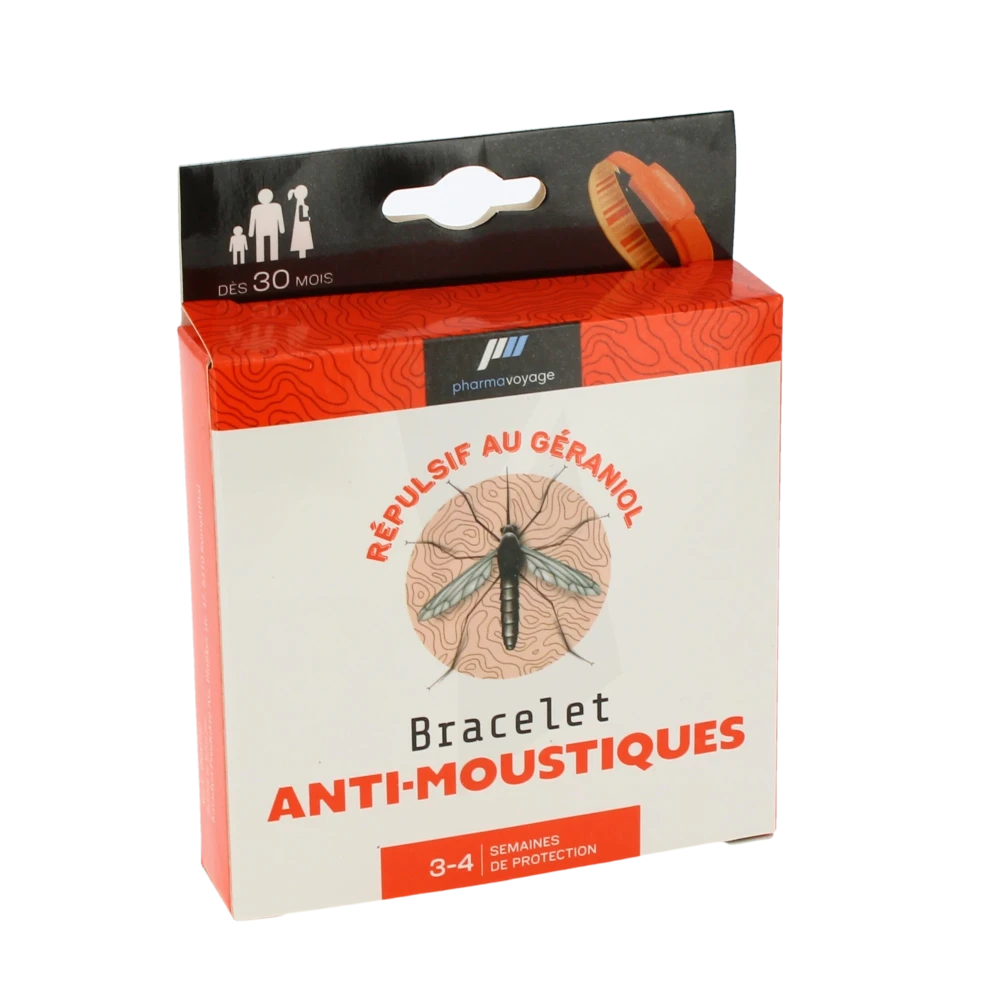 Pharmavoyage Bracelet Anti-moustiques Orange