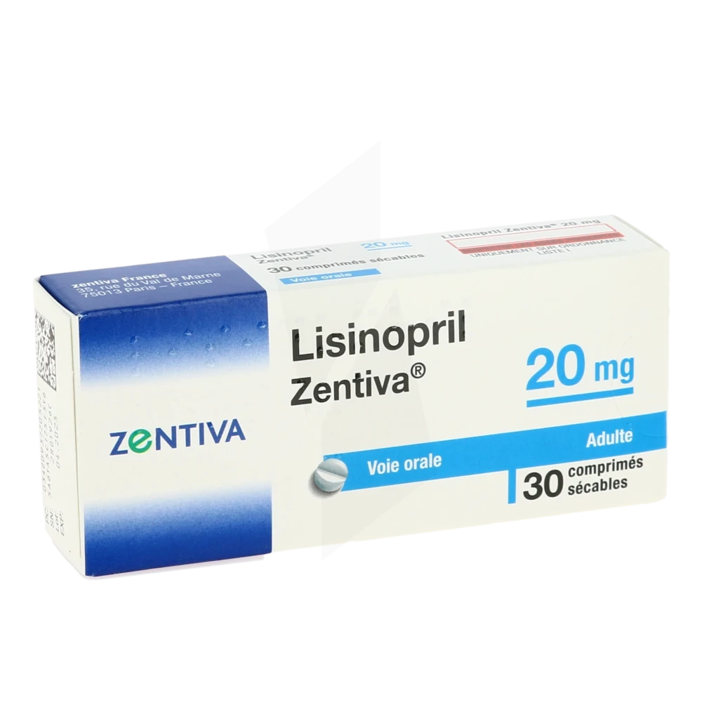 Lisinopril Zentiva 20 Mg, Comprimé Sécable