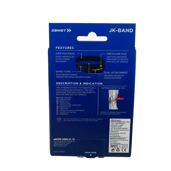 Zamst Jk-band Genouillère Velcro Compression Zone S