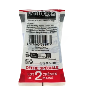 Neutrogena Crème Mains Hydratante Concentrée 2 Tubes De 50 Ml