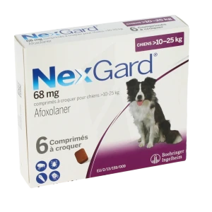 Nexgard 68 Mg Comprime A Croquer Pour Chiens 10 - 25 Kg, Comprimé à Croquer