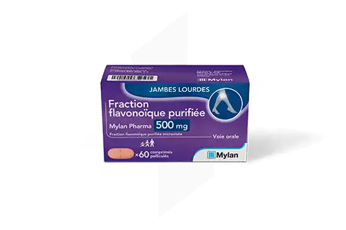 Fraction Flavonoique Purifiee Mylan Pharma 500 Mg, Comprimé Pelliculé