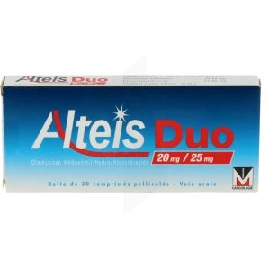 Alteisduo 20 Mg/25 Mg, Comprimé Pelliculé