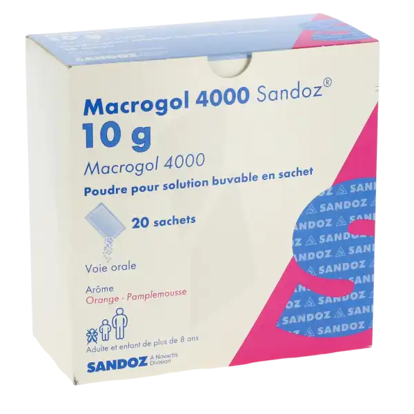 Macrogol 4000 Sandoz 10 G, Poudre Pour Solution Buvable En Sachet