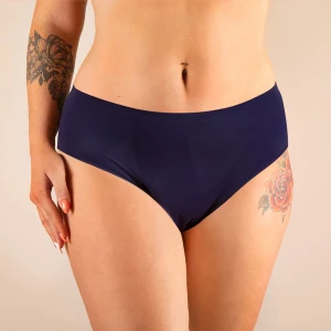 Culotte Menstruelle Nina Sans Coutures (taille Haute) Bleu 4xl (48-50)