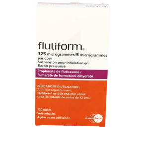 Flutiform 125 Microgrammes/5 Microgrammes Par Dose, Suspension Pour Inhalation En Flacon Pressurisé