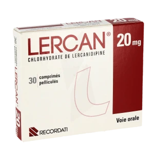 Lercan 20 Mg, Comprimé Pelliculé