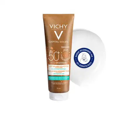 Vichy Capital Soleil Spf50+ Lait Éco-conÇu T/75ml à LE-TOUVET