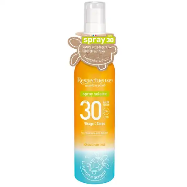 Respectueuse Solaire Spray Spf30 Bio 100ml