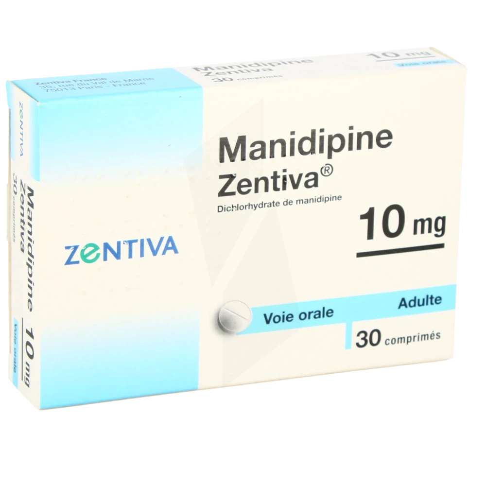 Manidipine Zentiva 10 Mg, Comprimé