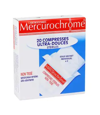 Mercurochrome Compresses Ultra-douces Stériles X 20 à La Seyne sur Mer