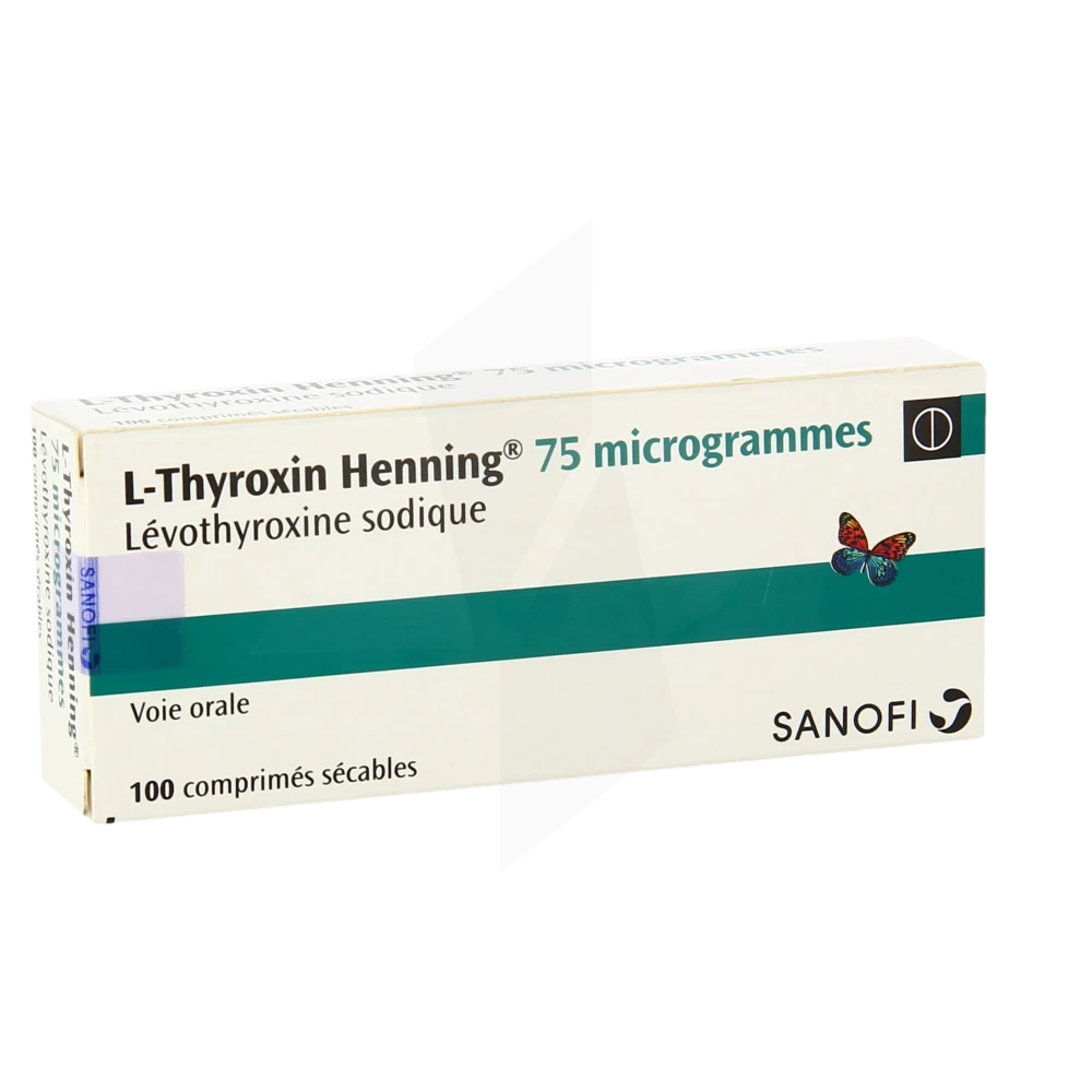 L-thyroxin Henning 75 Microgrammes, Comprimé Sécable