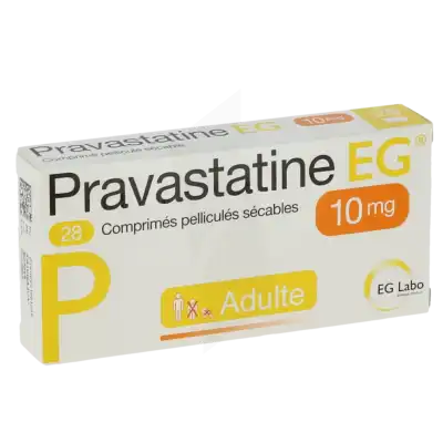 Pravastatine Eg 10 Mg, Comprimé Pelliculé Sécable à LIVRON-SUR-DROME
