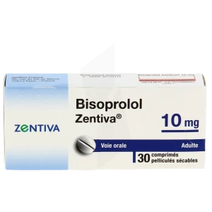 Bisoprolol Zentiva 10 Mg, Comprimé Pelliculé Sécable