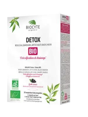 Biocyte Détox Solution Buvable Bio 20 Ampoules/10ml à MARIGNANE