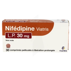 Nifedipine Viatris L.p. 30 Mg, Comprimé Pelliculé à Libération Prolongée