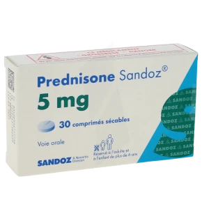 Prednisone Sandoz 5 Mg, Comprimé Sécable