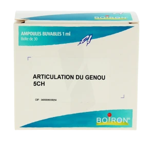 Boiron Articulation Du Genou 5ch Solution Buvable En Ampoules Boîte De 30 Ampoules