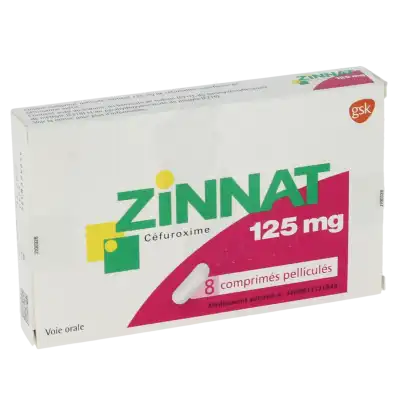 Zinnat 125 Mg, Comprimé Pelliculé à CHASSE SUR RHÔNE