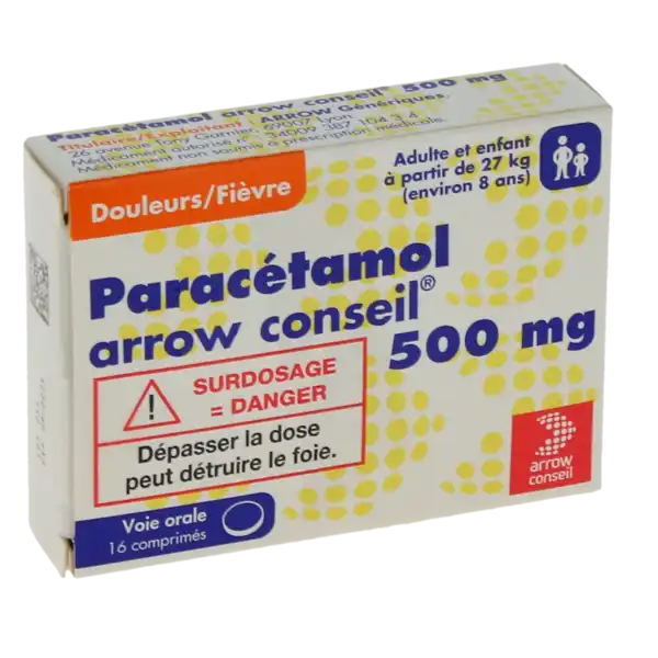 Paracetamol Arrow Conseil 500 Mg, Comprimé